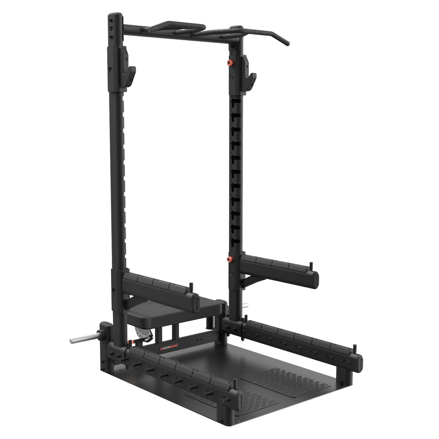 Glute Builder Glute Bridge Bench with Squat Rack Attachment