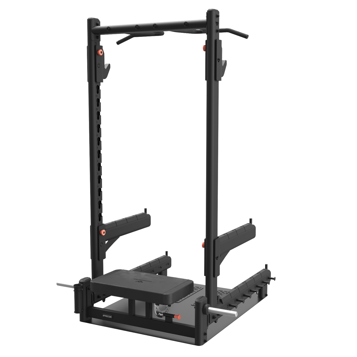 Glute Builder Glute Bridge Bench with Squat Rack Attachment