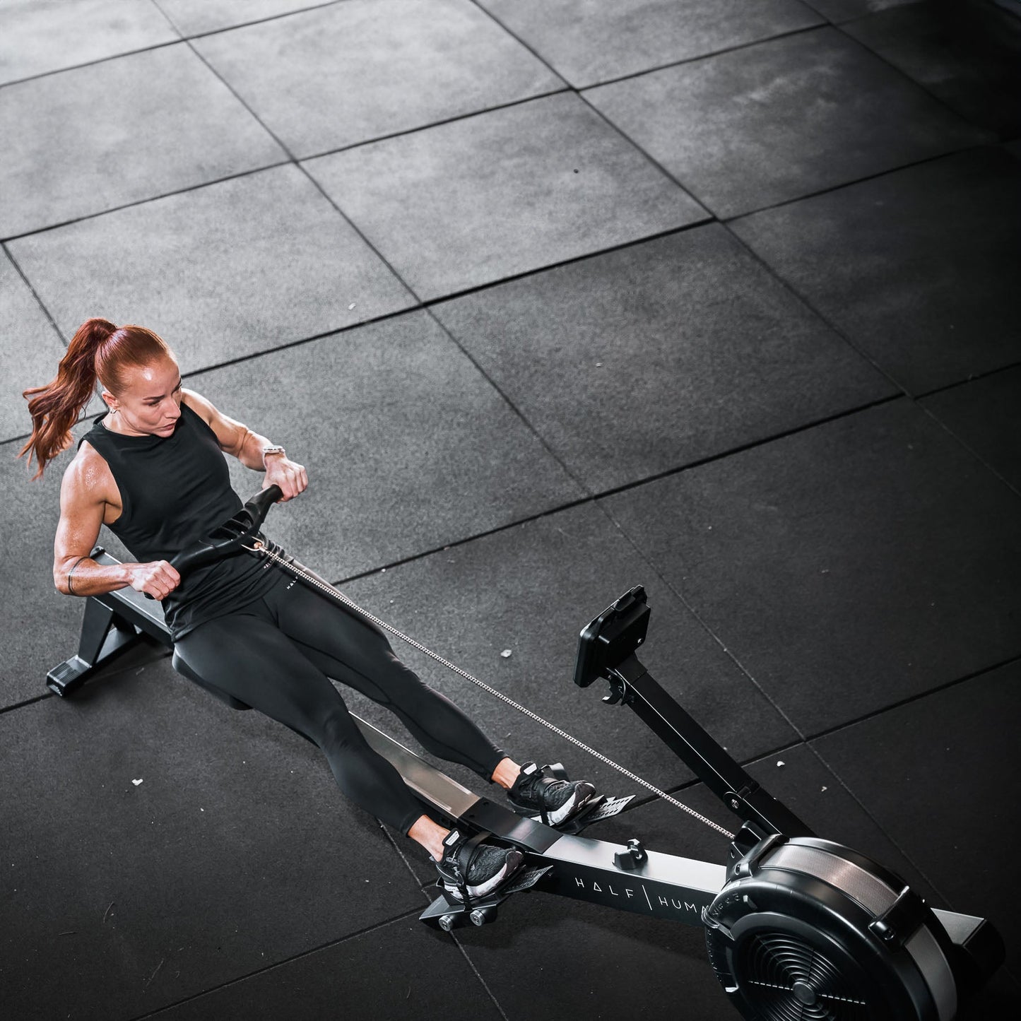 Half Human Air Rowing Machine