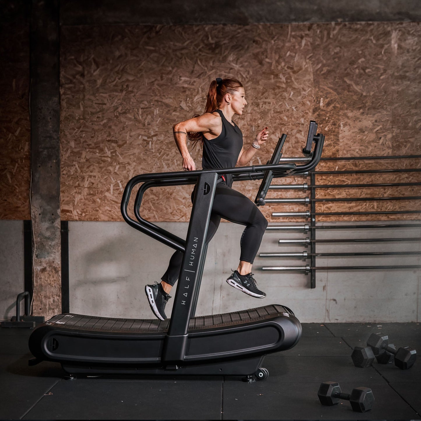 Half Human Curved Non-Motorised Treadmill