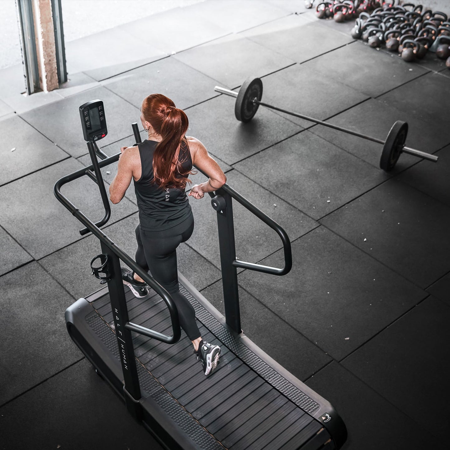 Half Human Curved Non-Motorised Treadmill