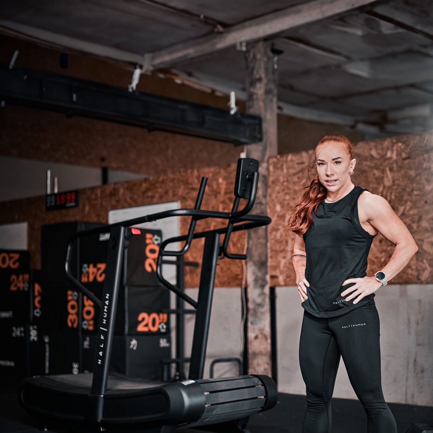 Half Human Curved Non-Motorised Treadmill