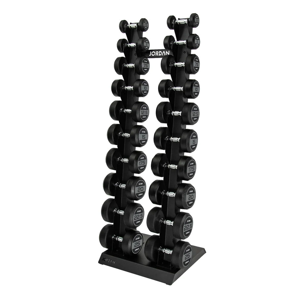Jordan 2.5kg-25kg Vertical Dumbbell Rack - 10 Pair
