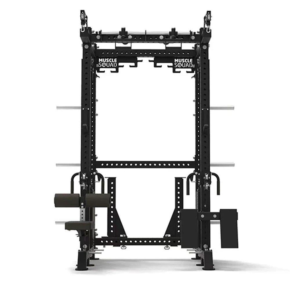MuscleSquad Phase 4 Cable Equipped Multi Functional Squat Rack