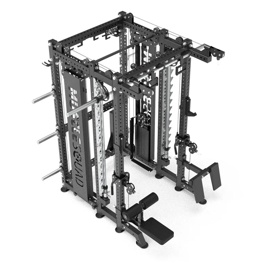 MuscleSquad Phase 4 Cable Multifunctional Squat Rack and Smith Machine