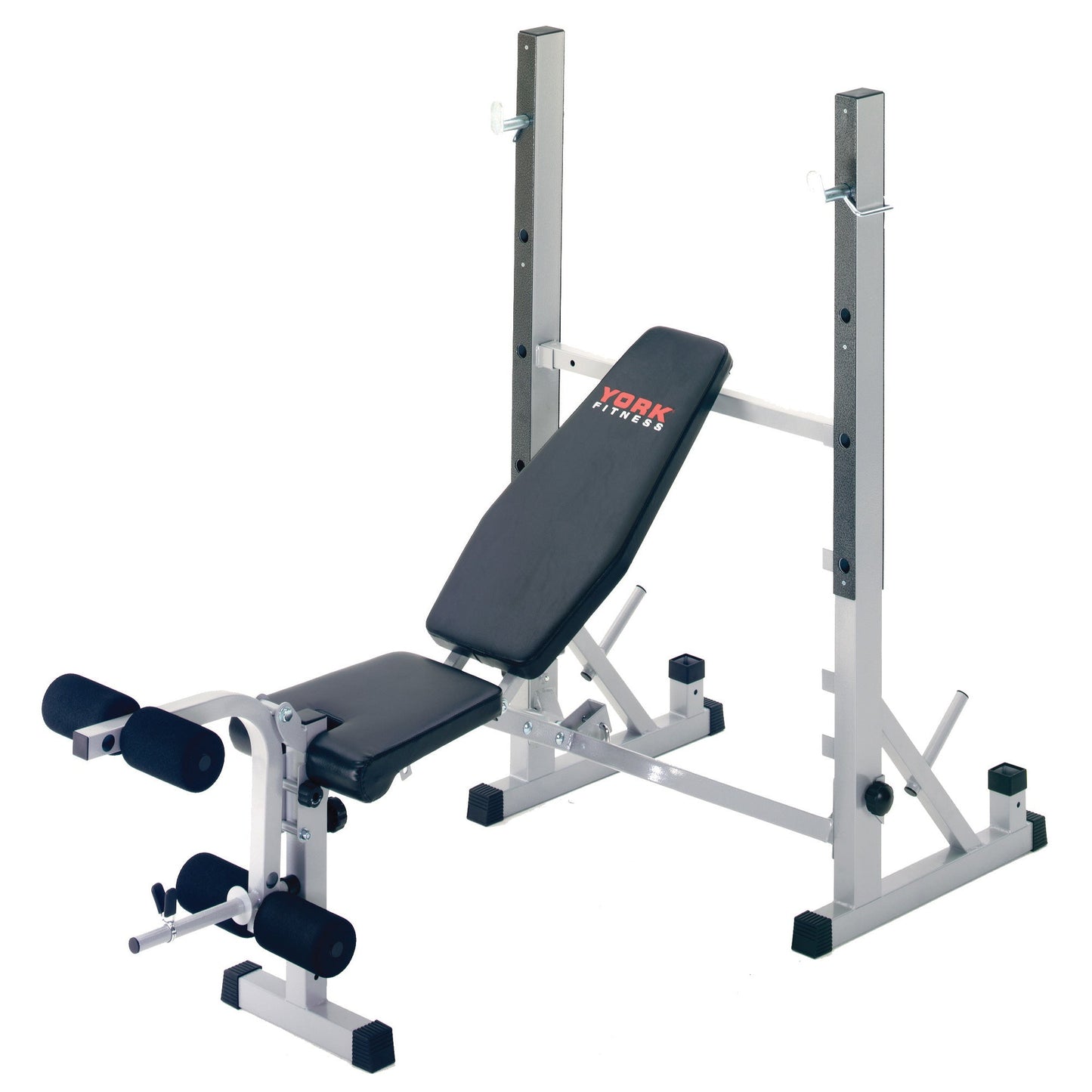 York B540 Weight Bench with 50kg Barbell Dumbbell Set