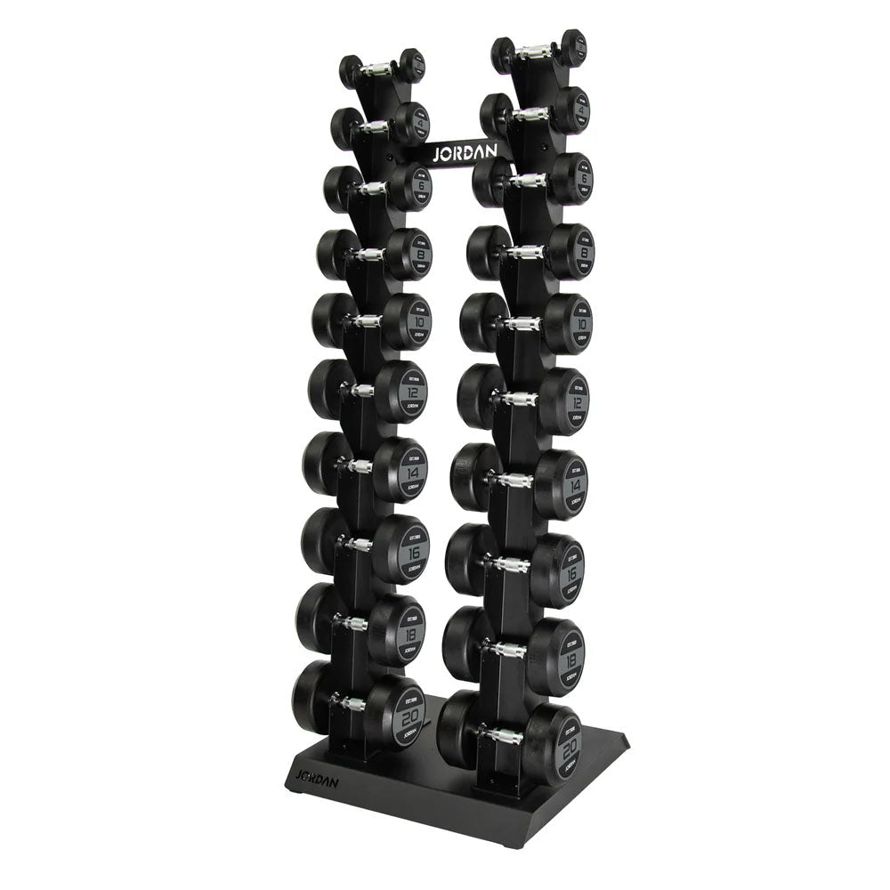 Jordan 1 to10kg and 2 to 20kg Vertical Dumbbell Rack - 10 Pair