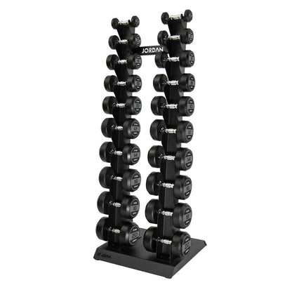Jordan 1 to10kg and 2 to 20kg Vertical Dumbbell Rack - 10 Pair