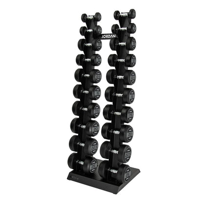 Jordan 2.5kg-25kg Vertical Dumbbell Rack - 10 Pair